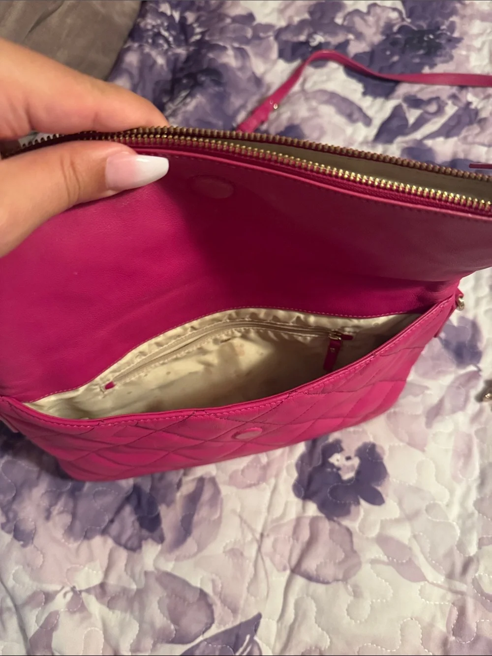 kate spade Quilted Hot Pink Crossbody Bag